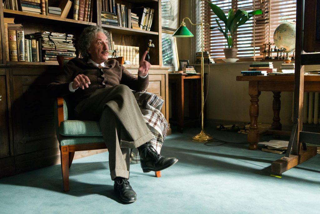 Geoffrey Rush as Albert Einstein in National Geographic's 'Genius'.