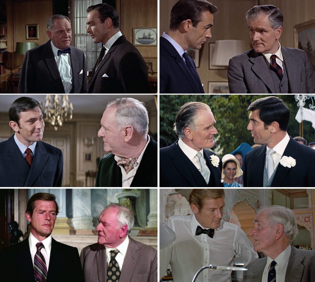 James Bond 007 M Q Connery Lazenby Moore Bernard Lee Desmond