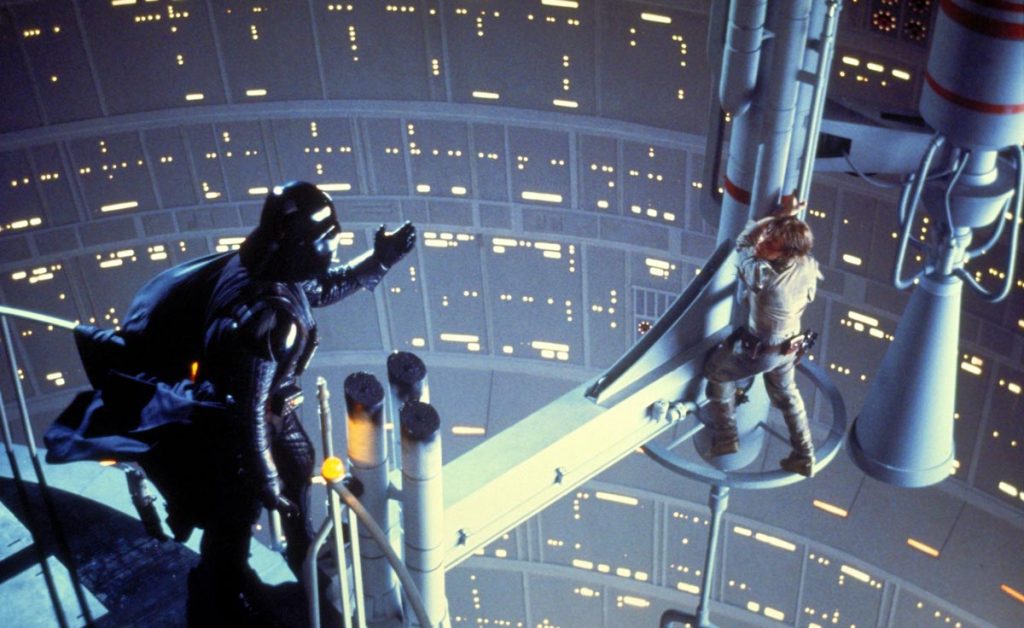 Darth Vader and Luke Skywalker in 'Empire Strikes Back'.