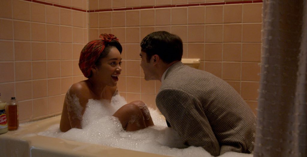 Laura Harrier and Darren Criss in 'Hollywood'