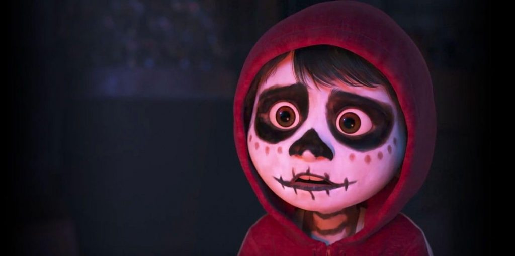 Miguel disguised as a skeleton in 'Coco'
